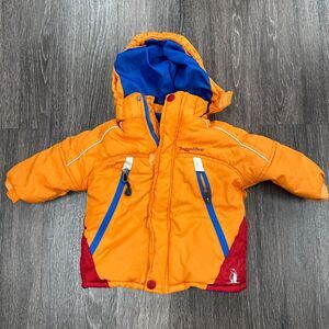 Rugged Bear Orange,Red,Blue Baby Infant Unisex Puffer Warm Coat Jacket Hood‎ 12M